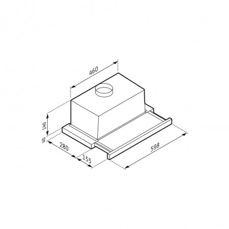 Pyramis Essential Συρόμενος Απορροφητήρας 60cm Λευκός