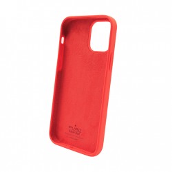 PURO  Cover Silicon with microfiber inside για iPhone 13 6.1" - Κόκκινο