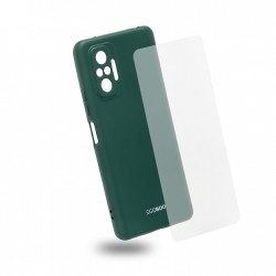 EGOBOO Case TPU Pine Green +Tempered Glass(Xiaomi Redmi Note 10S)