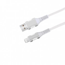 EGOBOO ChargeFlow Fabric Cable USB-A to Lightning - White