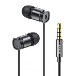 USAMS earphones με μικρόφωνο EP-46, 3.5mm, 1.2m, μαύρα