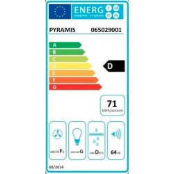 Pyramis Essential Ελεύθερος Απορροφητήρας 60cm Λευκός