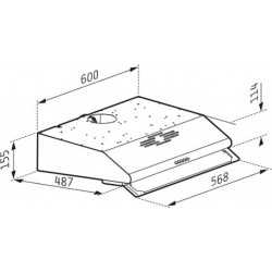 Pyramis Essential Ελεύθερος Απορροφητήρας 60cm Λευκός