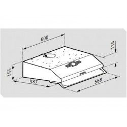 Pyramis Essential Ελεύθερος Απορροφητήρας 60cm Καφέ