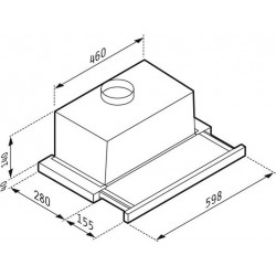 Pyramis Essential Συρόμενος Απορροφητήρας 60cm Καφέ