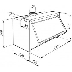 Pyramis Essential Πτυσσόμενος Απορροφητήρας 60cm Καφέ