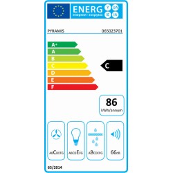 Pyramis Essential Turbo Πτυσσόμενος Απορροφητήρας 60cm Λευκός