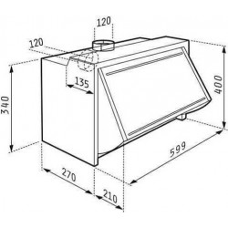 Pyramis Essential Turbo Πτυσσόμενος Απορροφητήρας 60cm Λευκός