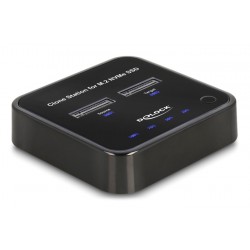 DELOCK docking station 64177, clone function, 2x M.2 NVMe 10 Gbps, μαύρο