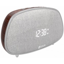 YISON ξυπνητήρι WS-1, bluetooth 5.0, 2x 5W, ένδειξη ώρας, AM/FM, ασημί