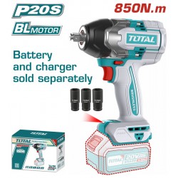 TOTAL ΕΠΑΓΓ. ΜΠΟΥΛΟΝΟΚΛΕΙΔΟ ΜΠΑΤ. Li-ion 20V / 850Nm ΧΩΡΙΣ ΜΠΑΤΑΡΙΑ & ΦΟΡΤΙΣΤΗ (TIWLI20851)