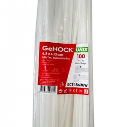 Δεματικά σε Λευκό Χρώμα 4.8x430mm 100 τεμ. GeHOCK