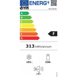 Vox Electronics NF 3735 IXF Ψυγειοκαταψύκτης 331lt NoFrost Υ186xΠ59.5xΒ65εκ. Inox