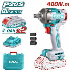 TOTAL ΕΠΑΓΓ. ΜΠΟΥΛΟΝΟΚΛΕΙΔΟ ΜΠΑΤ. Li-ion 20V / 2Ah / 400Nm / 2 ΜΠΑΤΑΡΙΕΣ (TIWLI2040E)