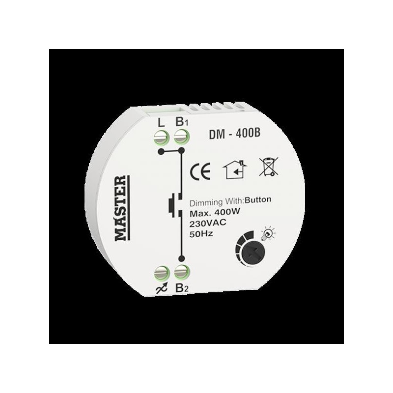 Dimmer Κυτίου 400W για λαμπτήρες LED (ΤΗΛΕΧΕΙΡΙΣΜΟΣ BUTTON)